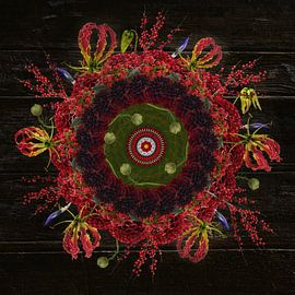 Couronne de fleurs sur Klaartje Majoor