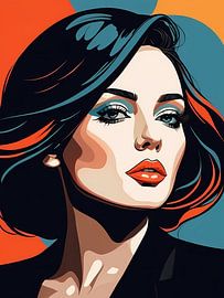Pop Art Woman Portrait Abstract Geometric Art by 1xMerch