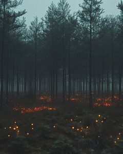 Romantisches Licht im Wald