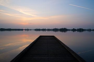 Steiger bij zonsopgang