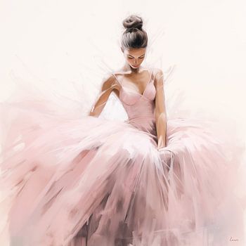 Stehende Ballerina in Rosa