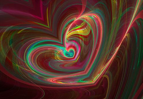 Fraktal Herz von Roswitha Lorz