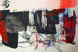 Wandbild Rot Schwarz Struktur