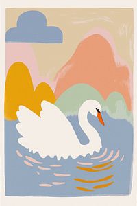 Swan In Lake von Treechild