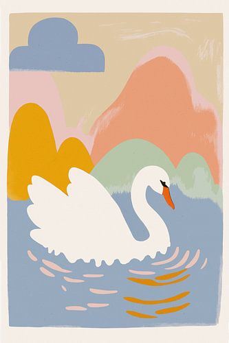 Swan In Lake