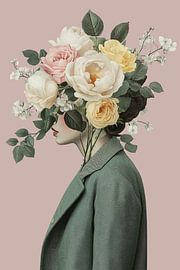 Pensées fleuries en vert sur Studio BB