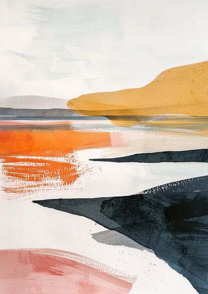 Landscape Scandinavian colourful painting by Modern Collection