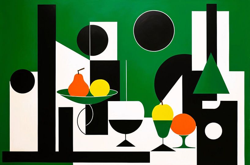 Abstract still life with fruit by Art & Soul Creations
