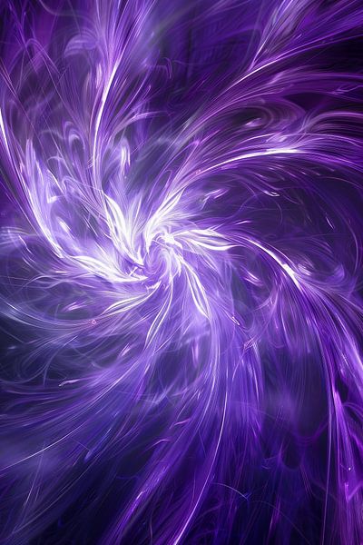 Cosmic explosion in purple and white by artefacti