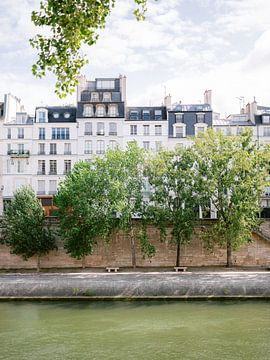 Blick auf die Seine | Paris Pastell Fine Art Reisefotografie Frankreich von Raisa Zwart