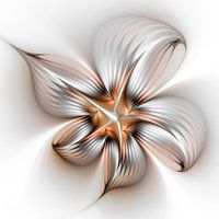 Florale elegantie, moderne abstracte fractale kunst