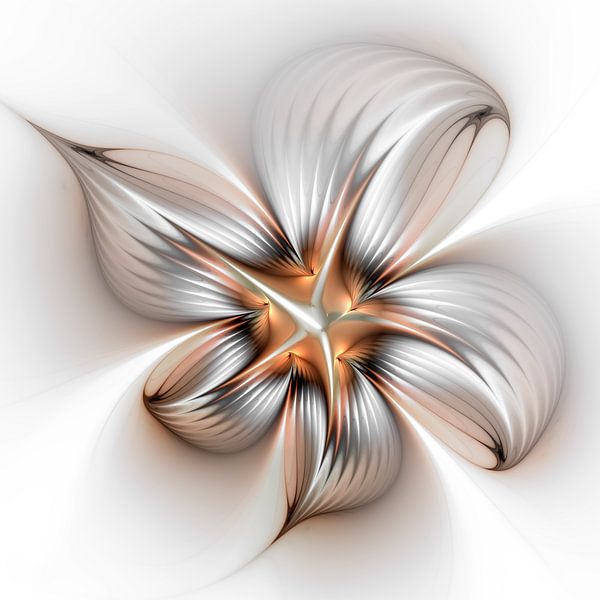 Floral Elegance Modern Abstract Fractal Art by gabiw Art