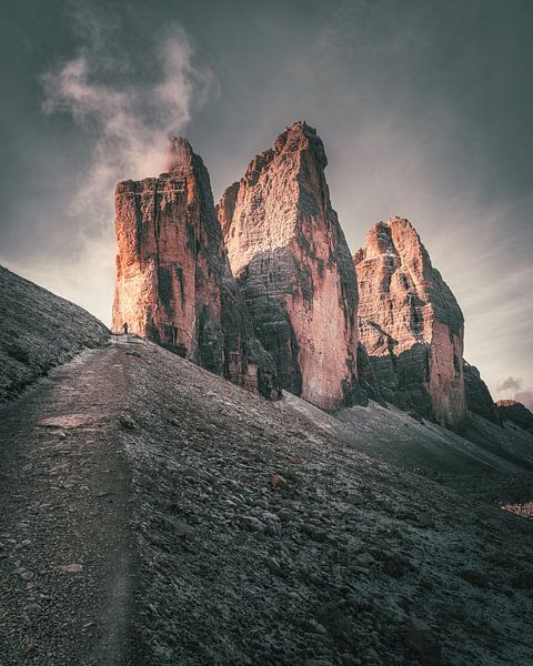 The Three Peaks in the evening light by Steffen Peters