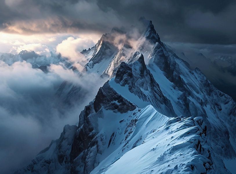 Winterlandschap van fernlichtsicht