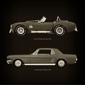 Ford AC Shelby 427 Cobra 1965 und Ford Mustang GT Edition 1964 von Jan Keteleer