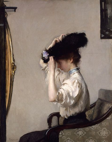 Edmund C. Tarbell~Preparation for the Matinee by finemasterpiece