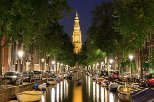 Zuiderkerk Amsterdam vanaf de Groenburgwal van Dennis van de Water