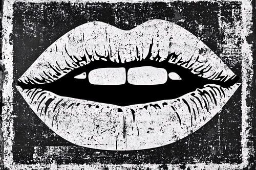 Moderne grunge lippen kunst