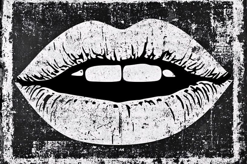 Moderne Grunge-Lippenkunst von Imperial Art House