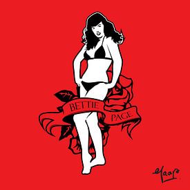 Ode to pinup legend  Bettie Page by Jaap Tinholt