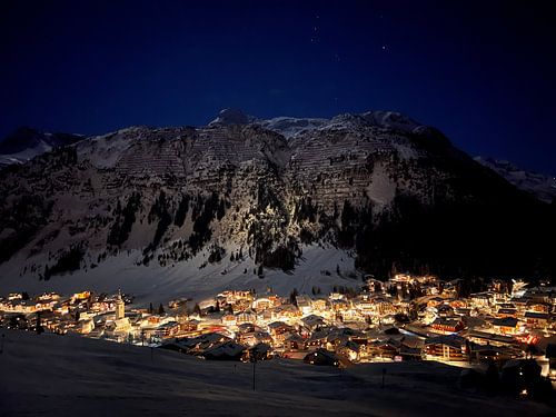 Lech and Rüfikopf starry night panorama