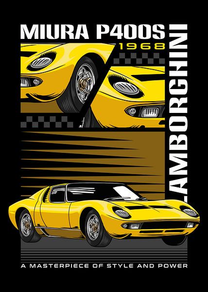Lamborghini Miura P400S Car by Adam Khabibi