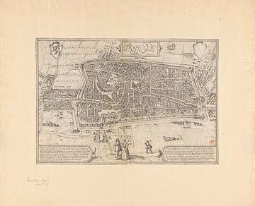 Plattegrond van de stad Utrecht, Frans Hogenberg, 1572