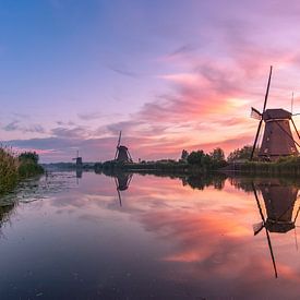 Zonsopkomst Kinderdijk van Henk Smit