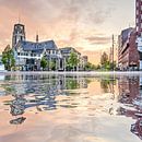 Réflexion de l'eau Place Binnenrotte Rotterdam par Frans Blok Aperçu