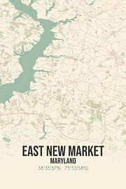 Vintage map of East New Market (Maryland), USA. by Prints of Place