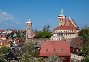 Blick über die Stadt Bautzen in Ostdeutschland