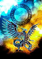 Blauäugiger weißer Drache
