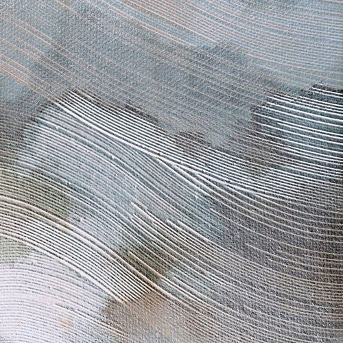 Gentle Mountains Abstract Grijs Zilver