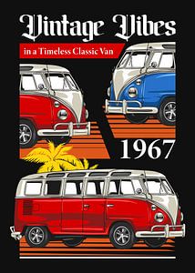 Ikonischer Retro T2 Microbus