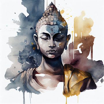 Aquarell-Buddha #5