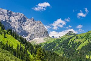 Landschap in het Rißtal bij de Eng Alm in Oostenrijk van Rico Ködder