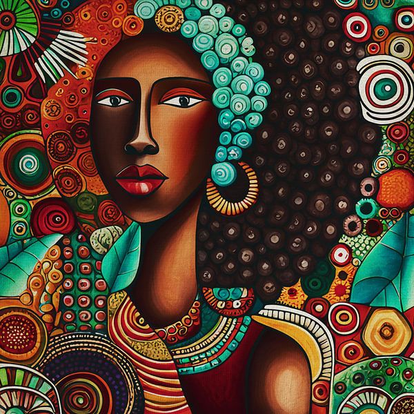 African flower girl by Jan Keteleer