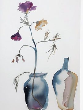 Nature morte aux fleurs sur Japandi Art Studio