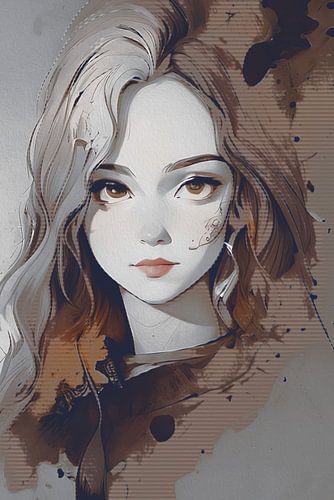 Meisje met melk witte huid