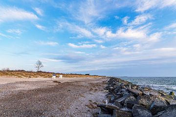 Strand in Kloster op het eiland Hiddensee van Rico Ködder