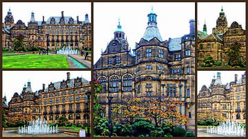 Sheffield Stadhuis Collage van Dorothy Berry-Lound