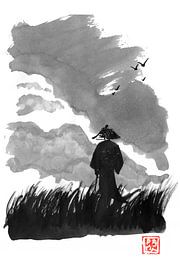 samurai in the valley by Péchane Sumie