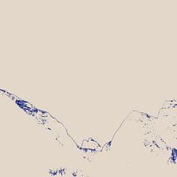 Yama - Bergtoppen in de Italiaanse Dolomieten lijnprint
