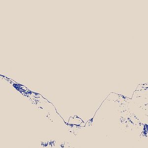 Yama - Mountain peaks in the Italian Dolomites line print