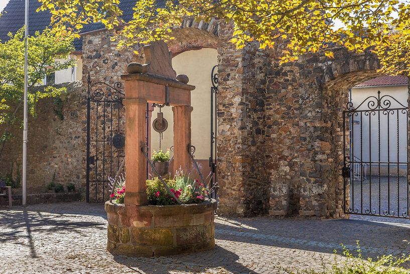 Brunnen im Hof von Schloss Ober-Mörlen by Christian Müringer