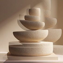 Sand-coloured Balance in Silence by Color Square