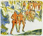 ERNST LUDWIG KIRCHNER, Groupes de nageurs (Dimanche à Moritzburg, baignade), 1909 par Atelier Liesjes Aperçu