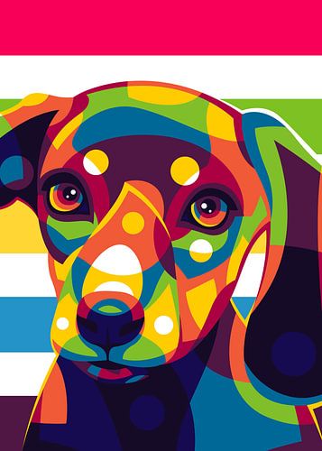 Puppy in Pop Art stijl