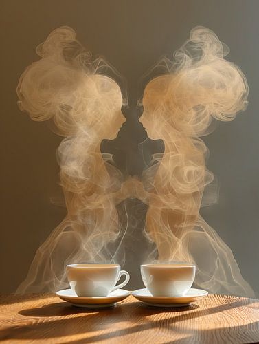 eine Tasse Kaffee oder Cappuccino trinken