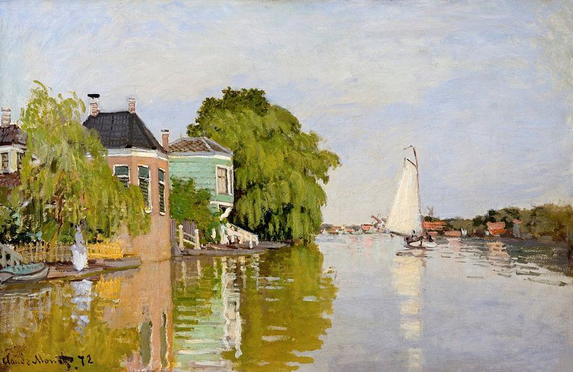 Häuser auf dem Achterzaan, Claude Monet von Meisterhafte Meister